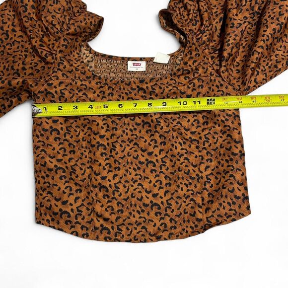Levi's Puff-sleeve Animal Print Top - Picture 2 of 5